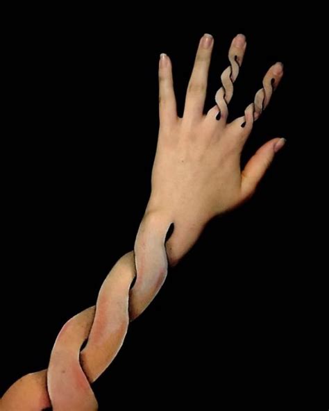 Artist Uses 3 D Techniques To Tranform Her Arms Into Optical Illusions