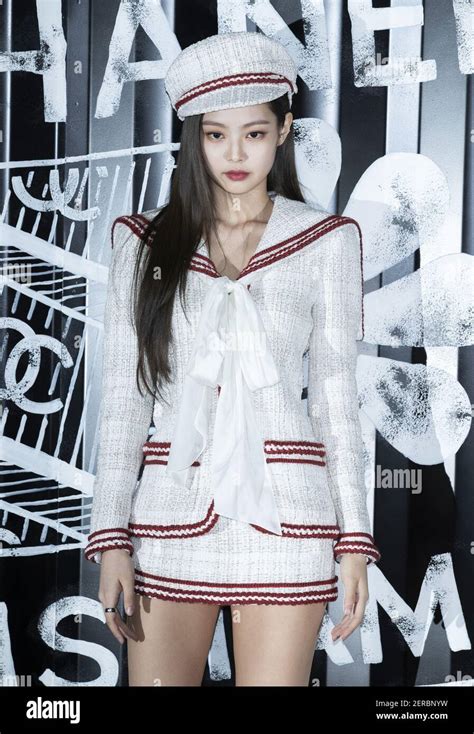 South Korean Girl Group Black Pink Member Jennie Kim Attends The