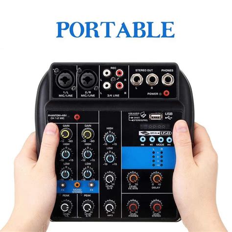 Portable 4 Canaux Usb Mini Console De Mixage Sonore Amplificateur De