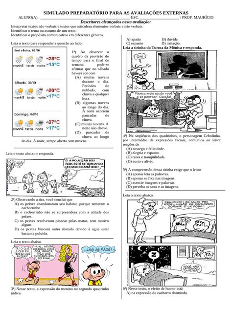 Simulado De Interpretação De Texto - Simulado de Interpretação de Textos | PDF | Cães