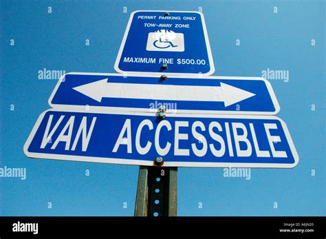 handicapped  van accessable area  parking  permits access