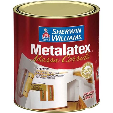 Massa Corrida Metalatex 900 Ml Branco Sherwin Williams Sherwin