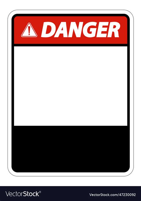 Symbol danger sign label on white background Vector Image