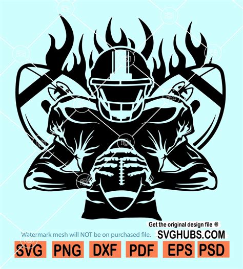 American Football Player SVG Football Player Svg 6 Football Player