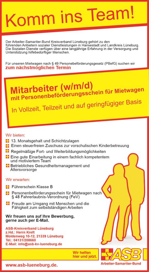 Wir Suchen Einen Mitarbeiter Mit Personenbef Rderungsschein