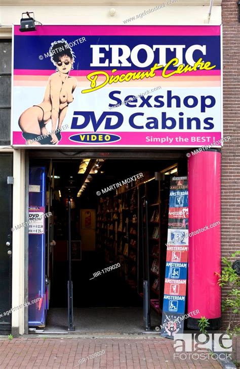 Sex Shop In The Red Light District Of Amsterdam Holland Netherlands