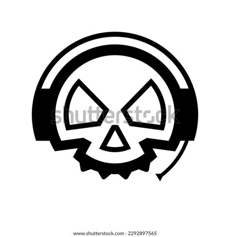 Skeleton Head Gaming Vector Logo Black Stock Vector (Royalty Free ...