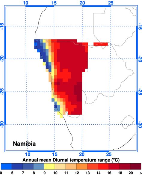 Namibia Climate Map