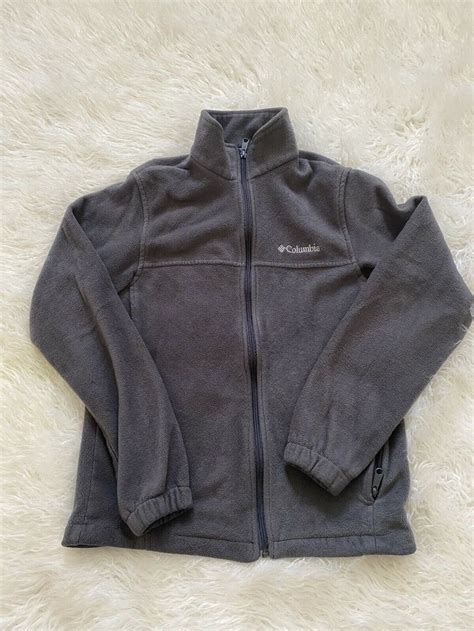 Columbia Fleece Zip Up Dark Grey M Grey Fleece Jacket Fleece