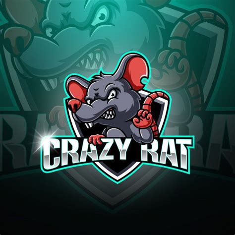 Premium Vector Crazy Rat Esport Mascot Logo Mascot Mouse Logo Web