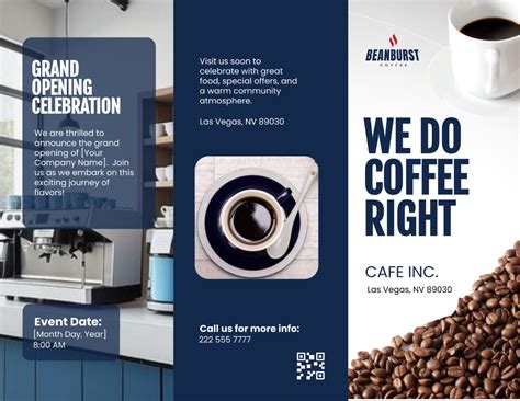 Free Cafe Grand Opening Brochure Template Edit Online And Download