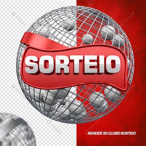 Globo Sorteio Elemento 3D Para Composição PSD download Designi