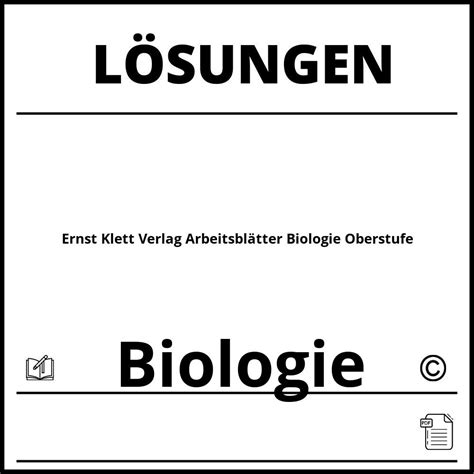 Arbeitsbl Tter Biologie Genetik Klett L Sungen Pdf