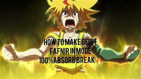 HOW TO MAKE BEYBLADE GEIST FAFNIR 100 Absorb Break Cara Buat Geist