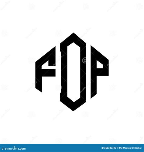 Fdp Letter Logo Design With Polygon Shape Fdp Polygon And Cube Shape