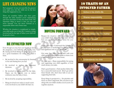 Brochure Becoming An Involved Father Life Cycle Books Usa