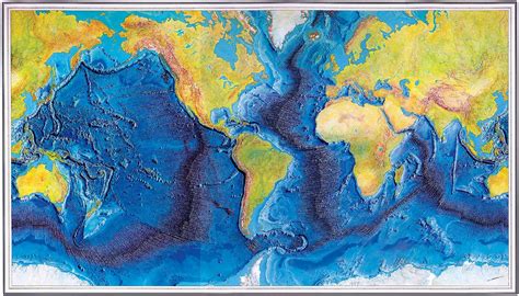 3d Topographic Map Of Ocean Floor Map