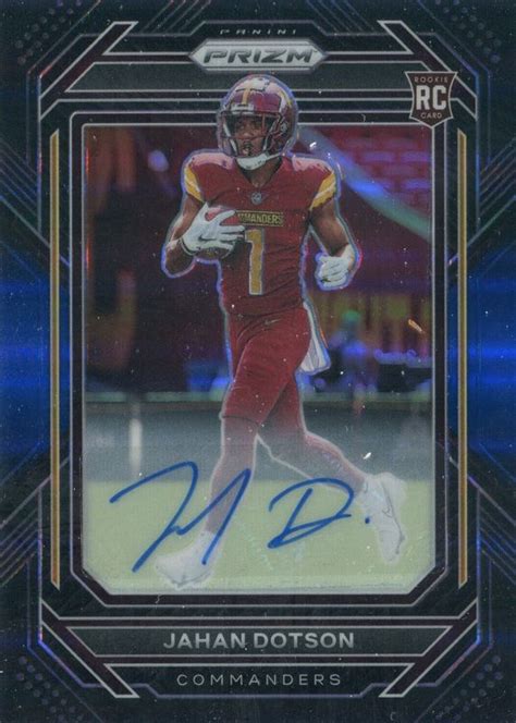 Jahan Dotson Chronicles Prizm Black Signatures Blue Pb Price