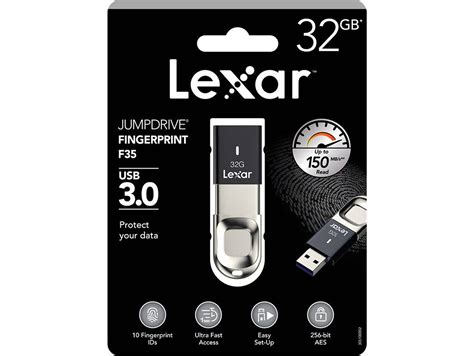 Pen Usb Lexar Jumpdrive Fingerprint F Desbloqueo De Huellas