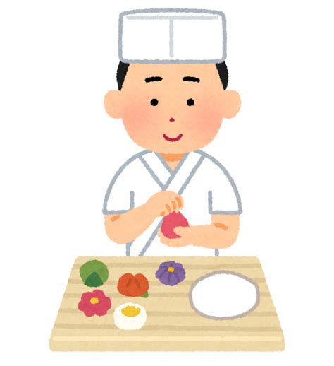 和菓子職人のイラスト（男性） かわいいフリー素材集 いらすとや