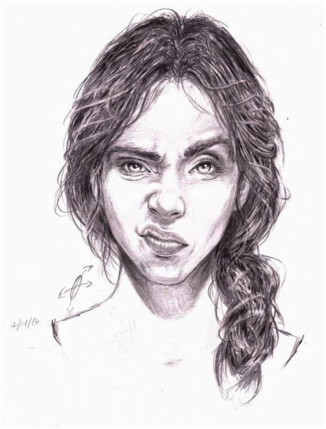 Angry Face Girl Drawing