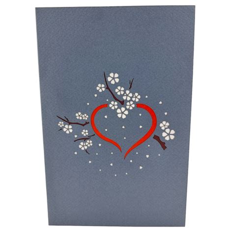 Cherry Blossom Love Scene Same Sex Male Premium 3d Pop Up Card Color