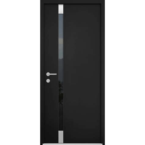 Cynex 6777 Modern Exterior Entry Door 32″ x 80″ in Black by VDomDoors