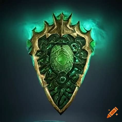 Mythic Shield Made Of Green Dragon Scales On Craiyon