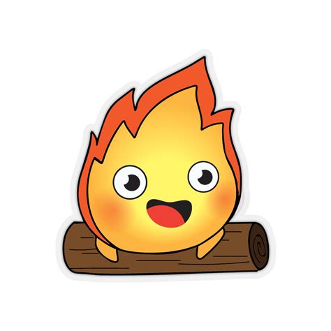 Howl S Moving Castle Inspired Calcifer Fire Demon Sticker Etsy