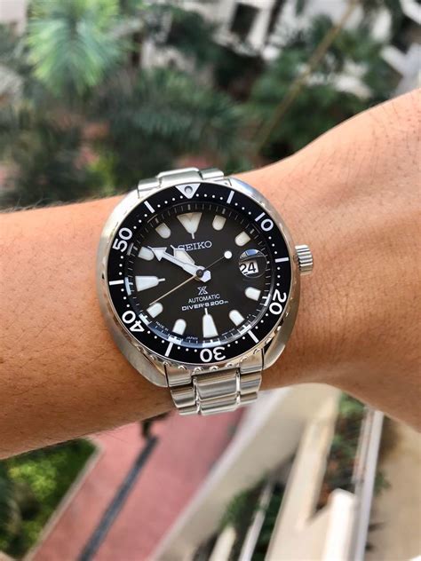 Seiko Prospex Srpc J Black Automatic M Diver Mini Turtle Luxury