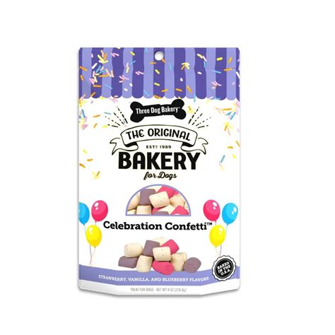 Three Dog Bakery Celebration Confetti Bites Dog Treats, 8 oz. Bag ...