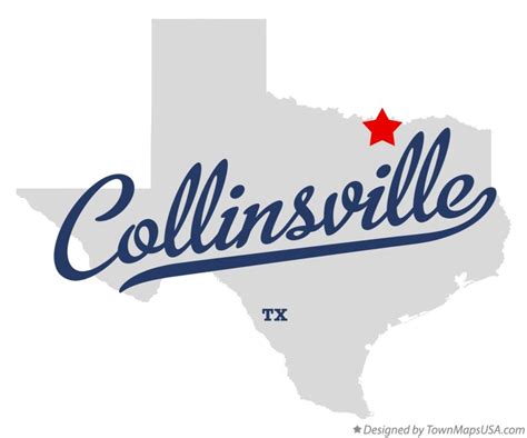 Map Of Collinsville Tx Texas