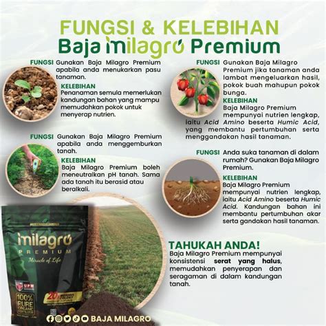 Baja Super Subur Milagro Premium 100 Organik Milagrow Organic Fertilizer Paksa Buah Bunga Tanah