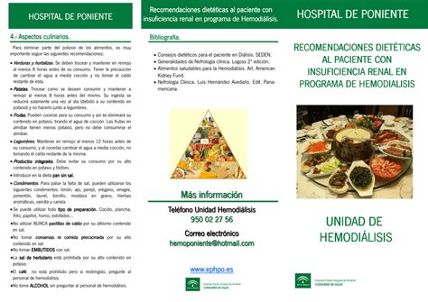 Recomendaciones Dietéticas Pacientes Hemodiálisis