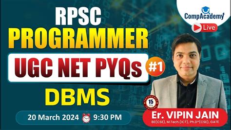 RPSC Programmer DBMS UGC NET MCQs PROGRAMMER CLASSES Database