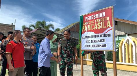 Resmikan Kampung Tangguh Pancasila Ini Harapan Dandim Aceh Utara