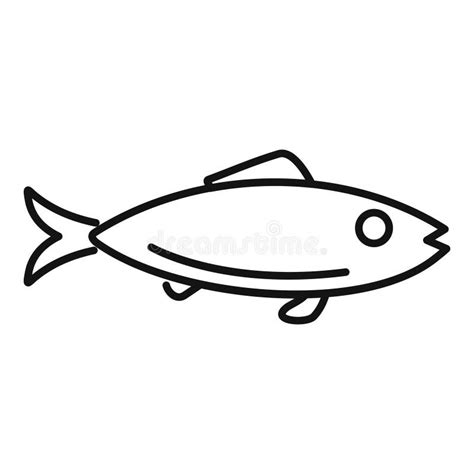 Small River Fish Swimming Side View Icon Stock Vector - Illustration of line, tail: 324662799