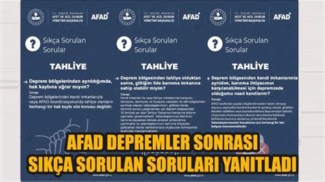 AFAD depremler sonrası sıkça sorulan soruları yanıtladı İşte