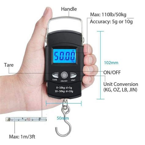 Kg Digital Travel Fishing Luggage Electronic Scales Hook Hanging