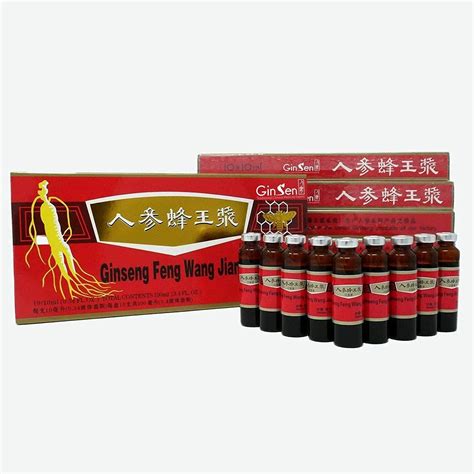 Original 3 Boxes Ginseng Royal Jelly Oral Liquid Red Panax Ginseng And Royal Jelly Improves