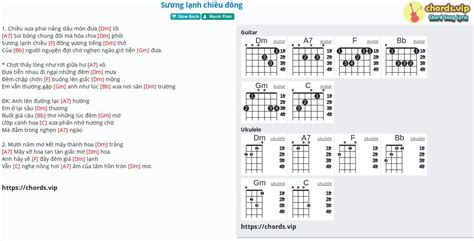 Chord Sương lạnh chiều đông Mạnh Phát tab song lyric sheet