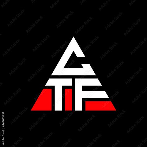 CTF triangle letter logo design with triangle shape. CTF triangle logo ...