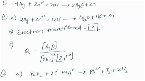 Solved 1 Balance The Following Under Basic Conditions Ag S Zn2