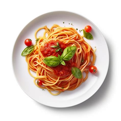 Premium AI Image Delicious Plate Of Spaghetti With Tomato Sauce On A