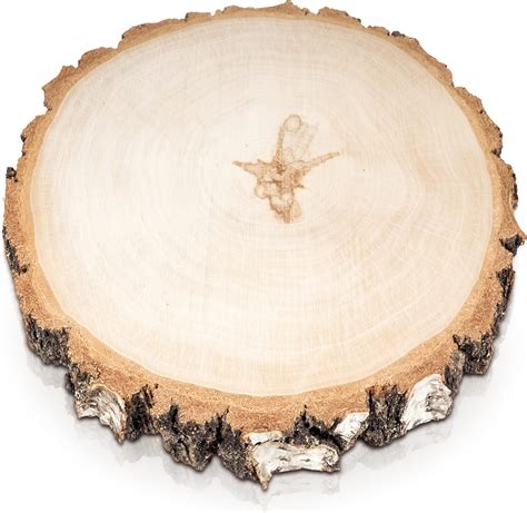 Decor Essentials Rustic Wood Slice Plate Wood Log Slab Cake Stand