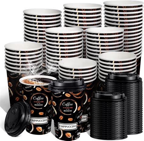 Buy Pack Disposable Coffee Cups With Lids Travel Coffee Cups Disposable With Lids Hot Paper