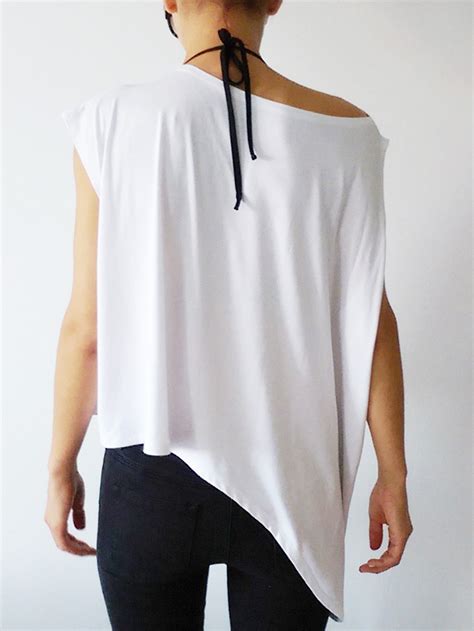 Asymmetrical Minimalist Women S Top Casual Women S Etsy