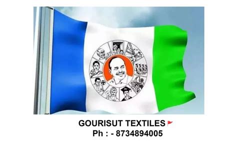 Multicolor satin Ysr Congress Party Flag at Rs 9/piece in Surat | ID: 2853937121233