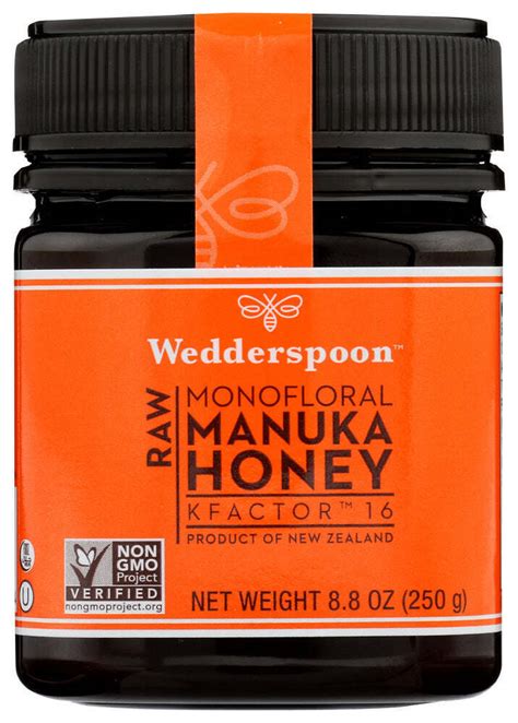 Wedderspoon Raw Monofloral Manuka Honey Kfactor 16 8 8 Oz 814422023574