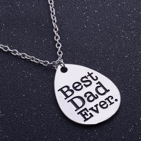 Bespmosp 24pclot Wholesale Best Dad Ever Trendy Pendant Necklace For